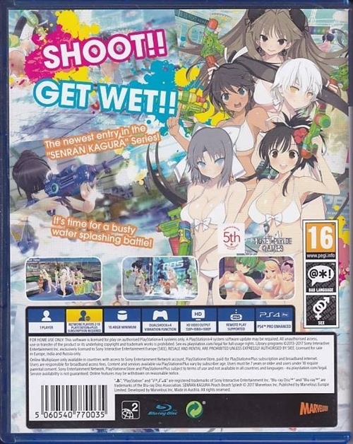 Senran Kagura Peach beach Splash - PS4 (A Grade) (Genbrug)